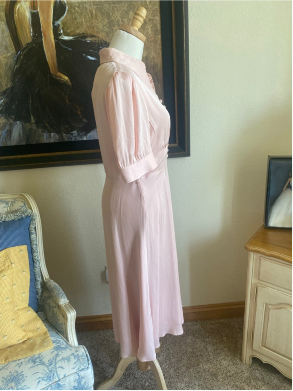 NWT LK Bennett Pink Midi Dress Size 6 - Picture 4 of 9